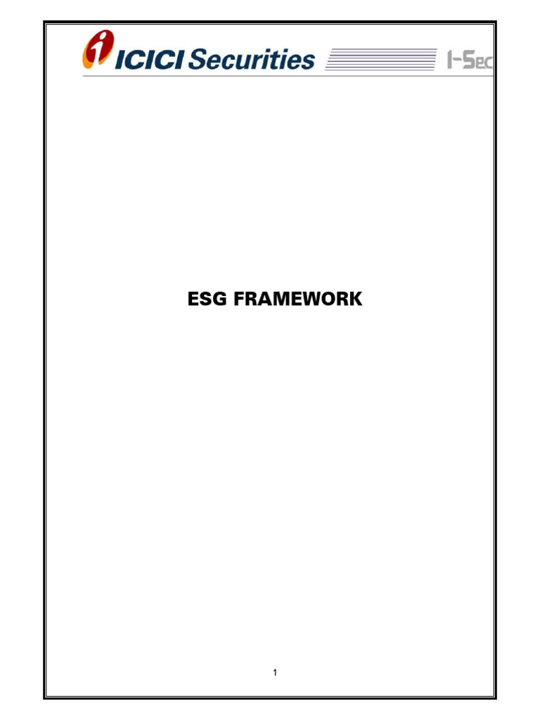 Esg Framework Pdf