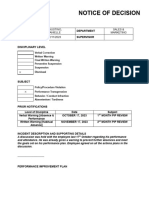 Notice of Decision Form