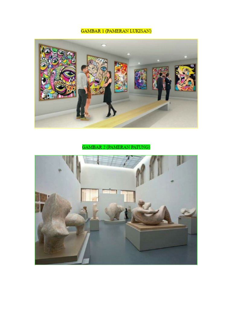 Farah M. sedang berdiskusi tentang karya seninya di pameran seni nasional