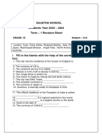 Grade 3 G.K Term 1 Revision PDF