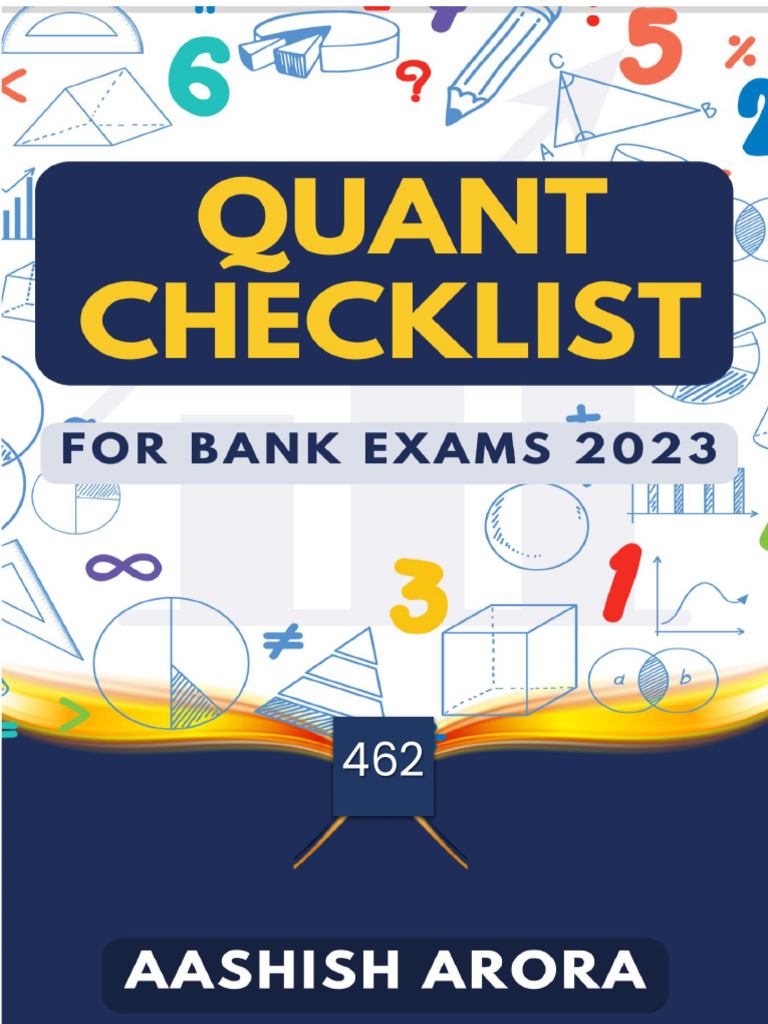 Quant Checklist 462 by Aashish Arora For Bank Exams 2024 | PDF