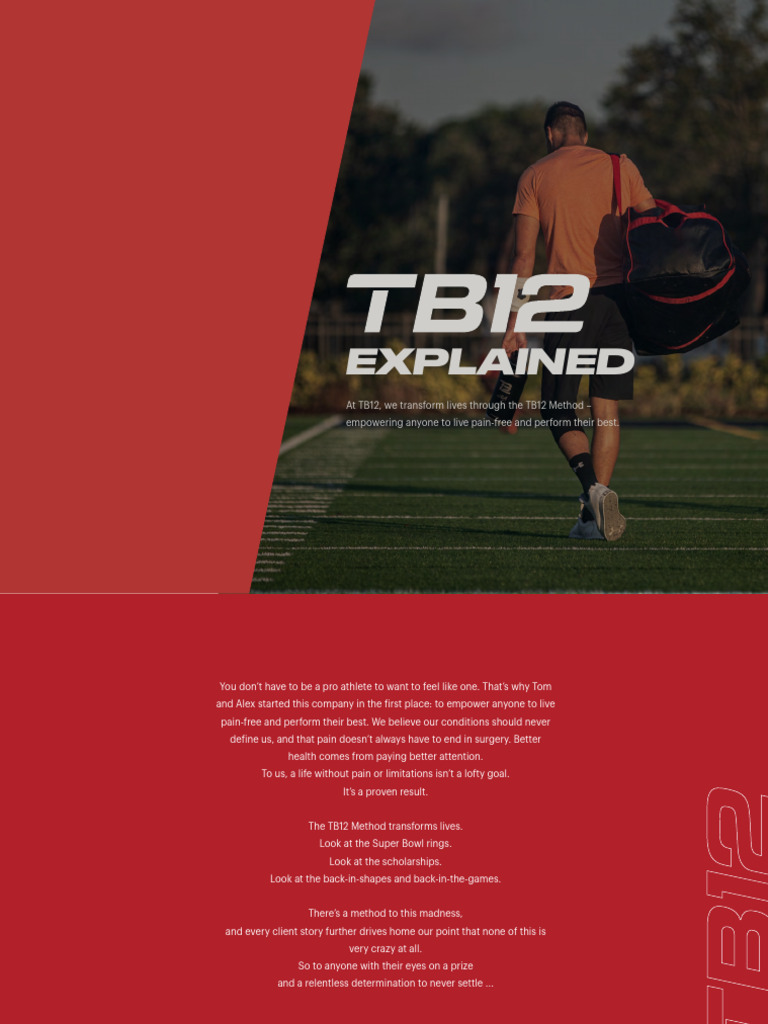 TB12 Method: A Guide to Pain-Free Living | PDF