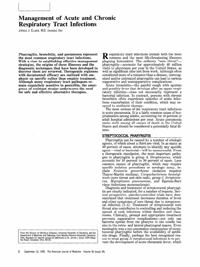 Managing Acute and Chronic Respiratory Infections | PDF | Pneumonia ...