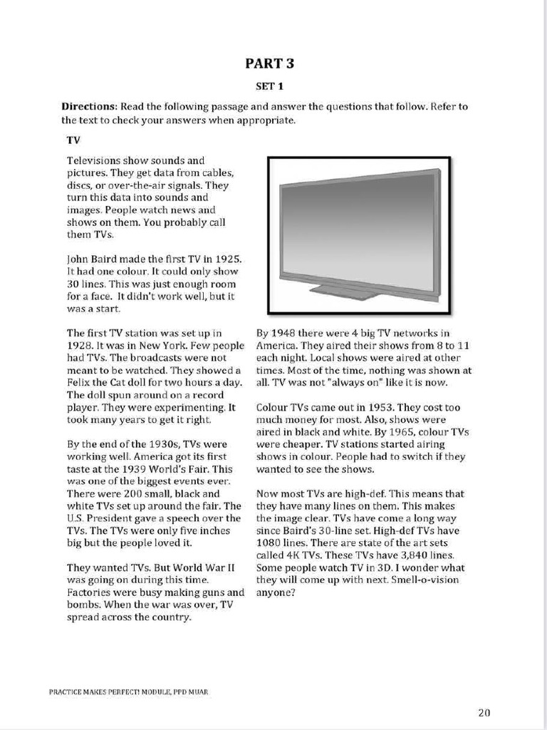 Part 3 - Comprehension | PDF