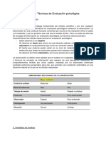 Tema 4 - Tecnicas de Evaluación Psicologica