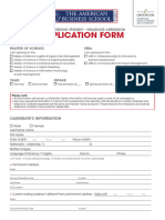 Application Form Graduate