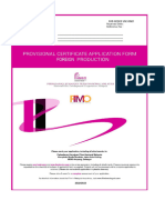 FORM04 FORM FIMI Foreign Production Provisional Certificate 00812957
