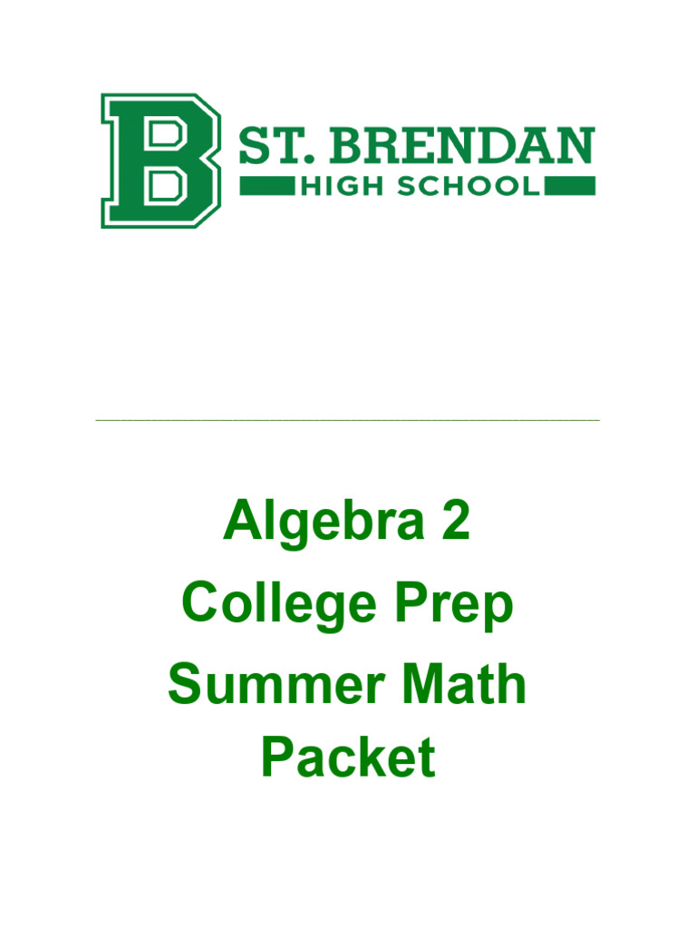 Algebra IICollege Prep | PDF