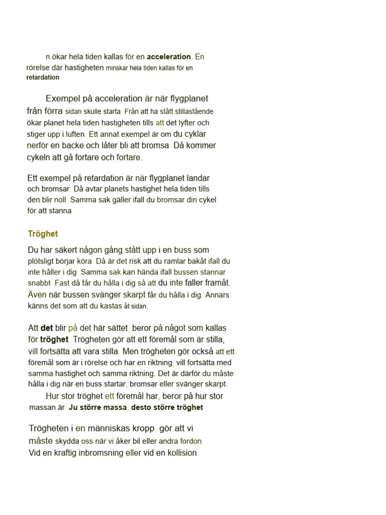 Rörelse | PDF