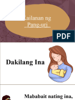 Kailanan NG Pang-Uri