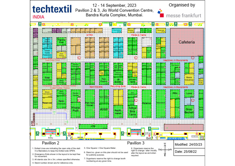 Techtextil India 2025 Exhibitor Layout | PDF | Polymers | Textiles