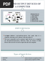 Input and Output Devices For Computers