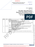 Quality Specification: Steelwork and Welding of Tower Sections and Embedments For Vestas Wind Turbines