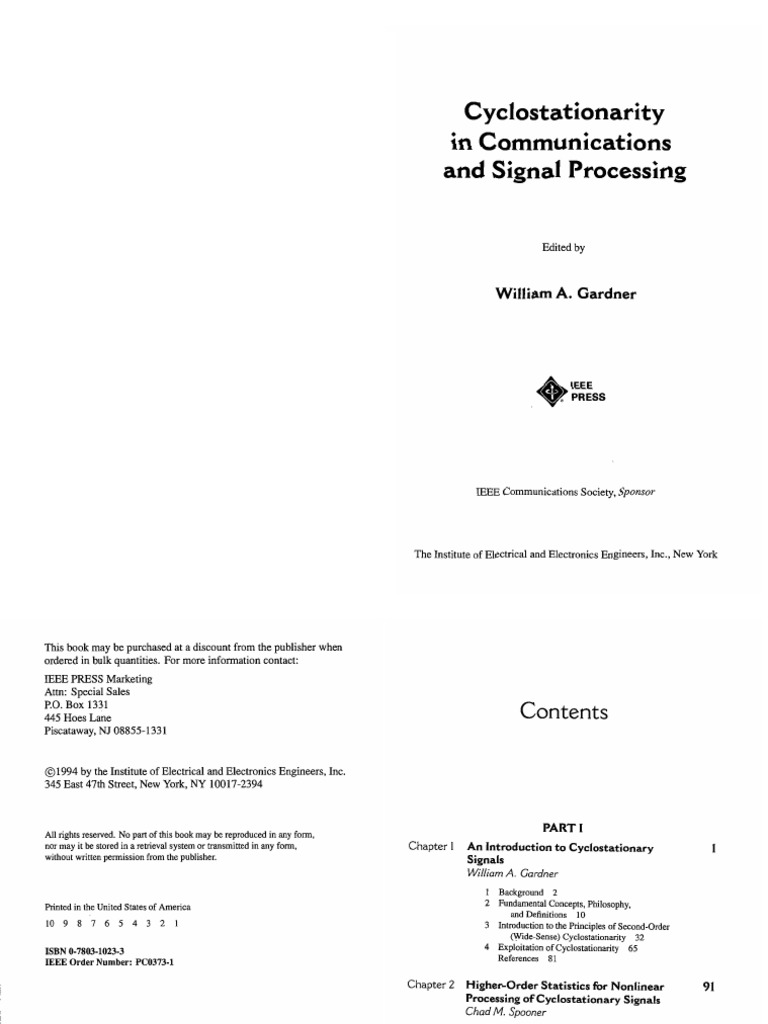 Cyclostationarity in Comunication and Signal Processing - William A ...