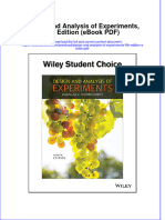 Ebook Design and Analysis of Experiments 9Th Edition Ebook PDF All Chapter PDF Docx Kindle