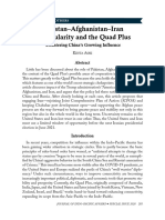 Pakistan-Afghanistan-Iran Triangularity and The Quad Plus: Countering China's Growing Influence