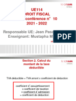 UE114 Droit Fiscal Web Conférence N°10 2021 - 2022: Responsable UE: Jean Pascal REGOLI Enseignant: Mustapha M'HAMED