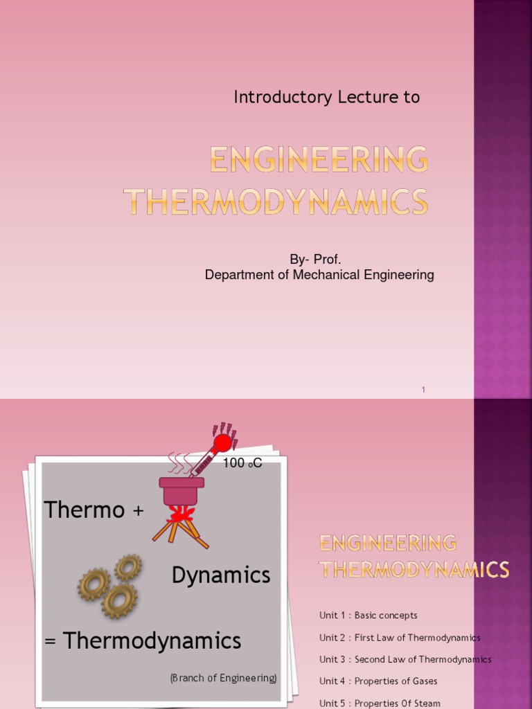 Thermodynamics Lecture Overview | PDF | Science & Mathematics