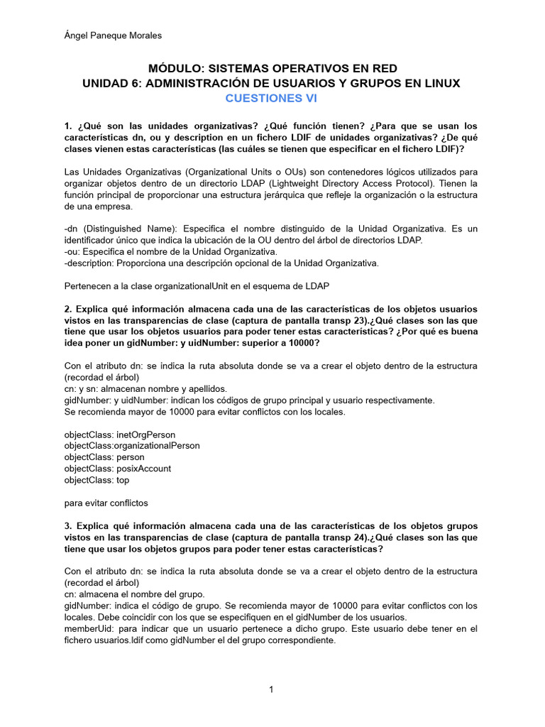 Administración de Usuarios y Grupos en Linux | PDF | Datos de ...