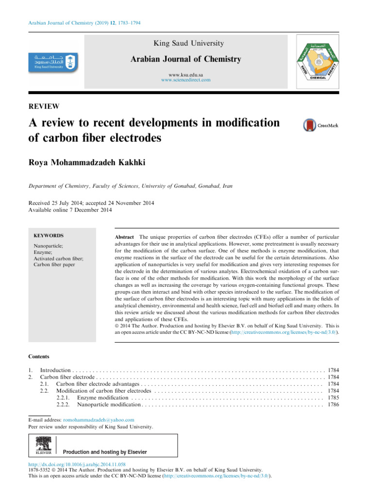 A Review To Recent Developments in Modification of 2019 Arabian Journal ...