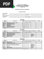 Checklist of Courses Economics