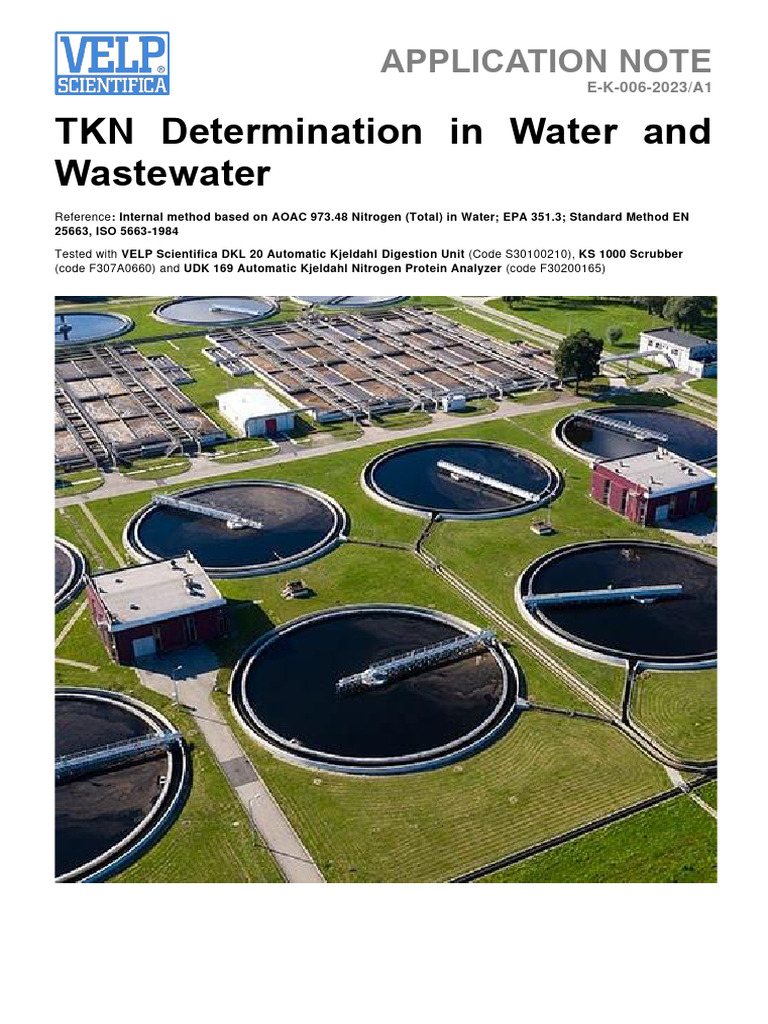 TKN - VELP Application Note | PDF | Chemical Substances | Physical Sciences