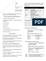Advanced and Formating Spreadsheet Skills (PRINT)