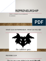 Entrepreneurship Lecture 2 Attributes of An Entrepreneur