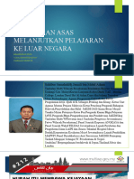 PERSEDIAAN ASAS MELANJUTKAN PELAJARAN KE LUAR NEGARA