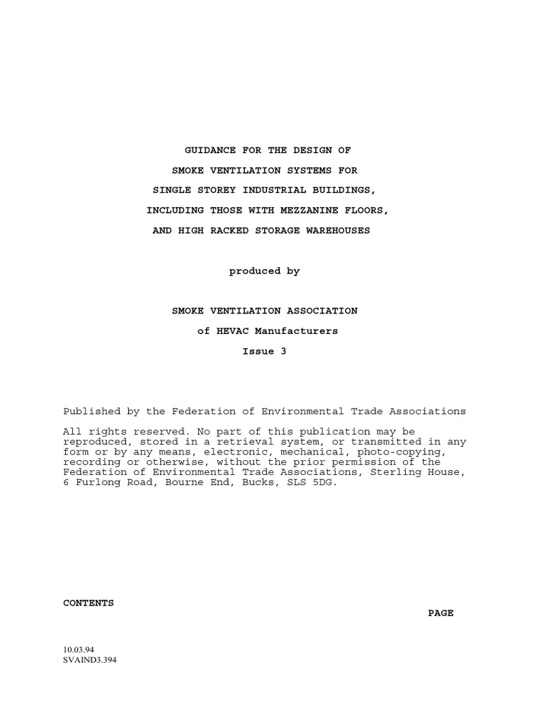 Smoke Ventilation Design Guide for Warehouses | PDF