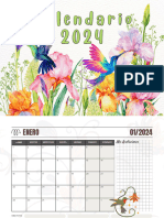 Calendario A3 Flores 