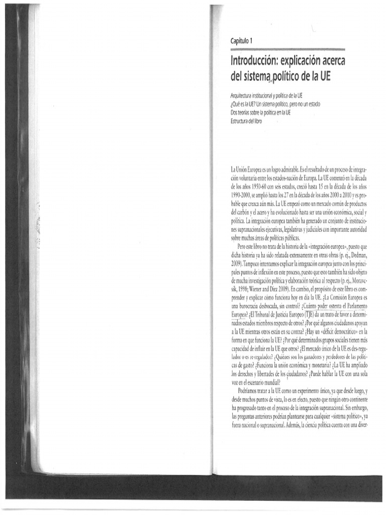 Explicacion Acerca Del Sistema Politico de La UE - Simon Hix | PDF