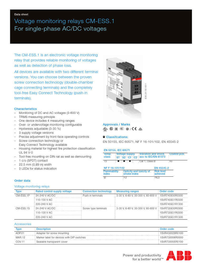 2CDC112171D0201 | PDF | Relay | Alternating Current