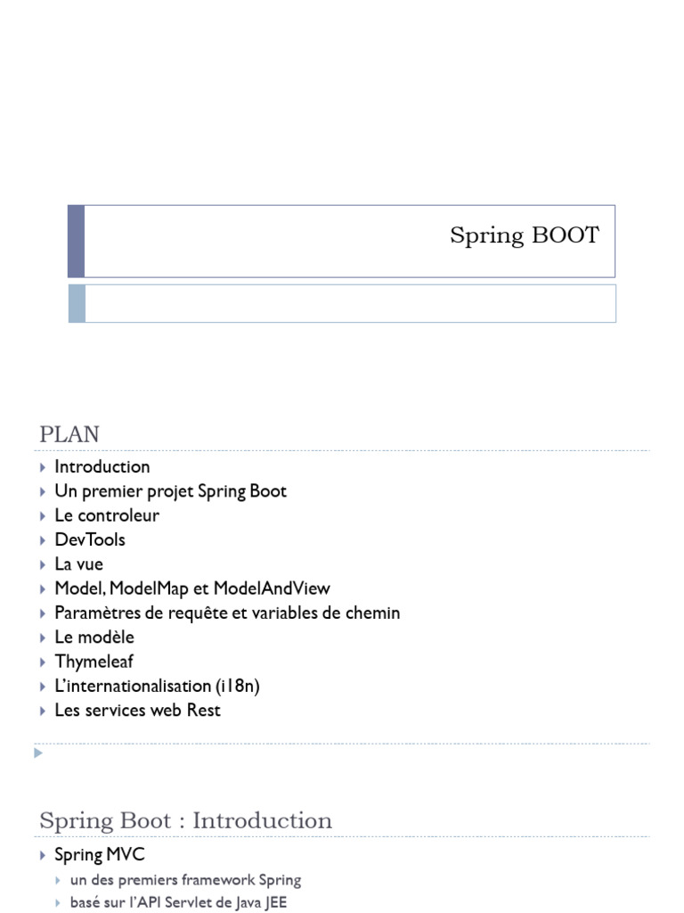 Introduction à Spring Boot et ses fonctionnalités | PDF | Affaires ...