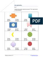 Grade 4 Geometry Rotational Symmetry B