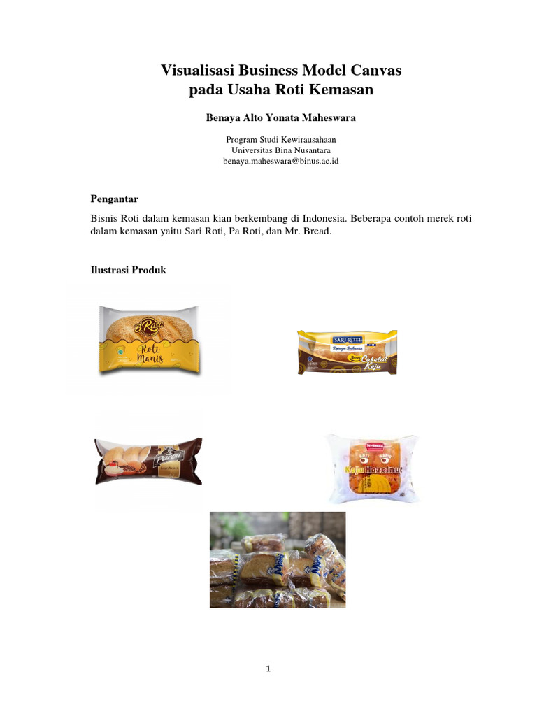 Model Bisnis Roti Kemasan di Indonesia | PDF