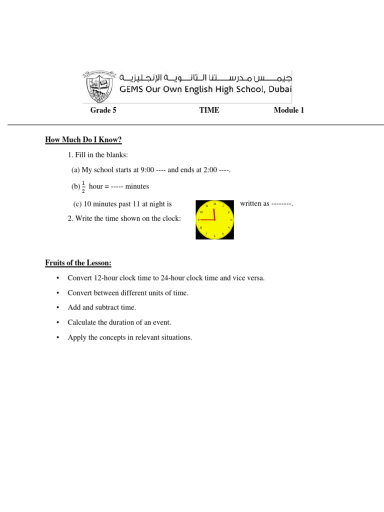 Time module 1 pdf