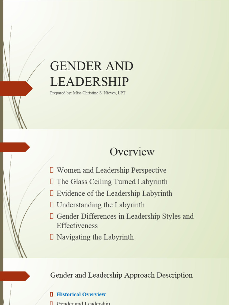 Gender and Leadership | Download Free PDF | Leadership | Gender Studies