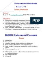 ESE2001 Environmental Processes: Course Information