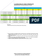 Jadwal Pelajaran Kurmer Kelas 4