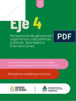 Eje 4. Perspectiva de Género en Los Organismos y Las Políticas Públicas. Abordajes e Intervenciones