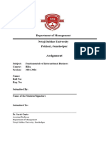 Assignment Cover Page Dept of Management