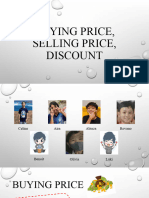 Buying Price, Selling Price, Discount