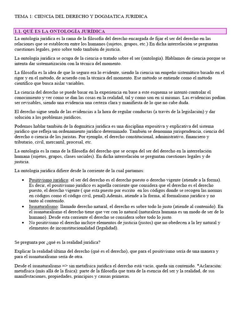 Teoría Del Derecho 1-5 | PDF | Jurisprudencia | La Ley natural