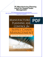 Ebook Ebook PDF Manufacturing Planning and Control For Supply Chain Management All Chapter PDF Docx Kindle