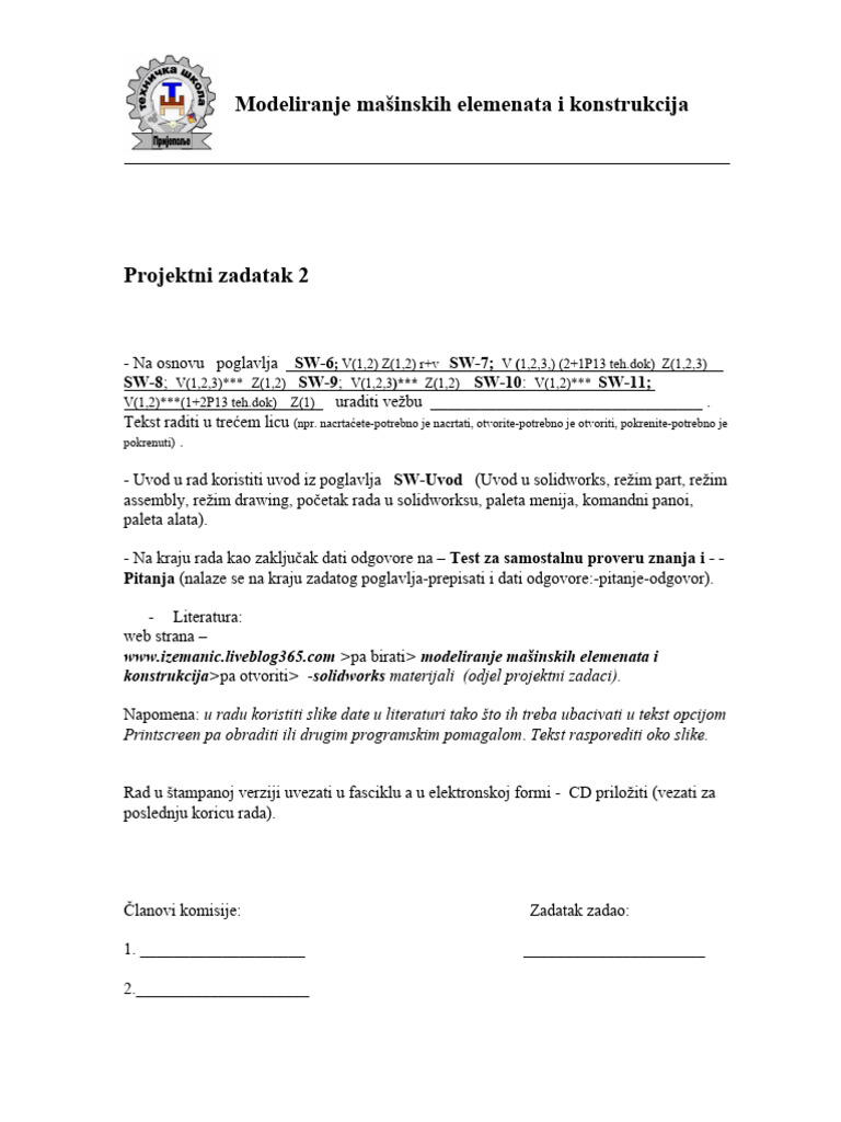 Projektni Zadatak 2 | PDF