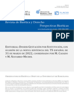 Revista de Bioética y Derecho Perspectivas Bioéticas: E: D G S, TS 31 2022, M. C M. N - M