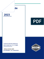 Informe y Avance de Gestion Operativa 2023