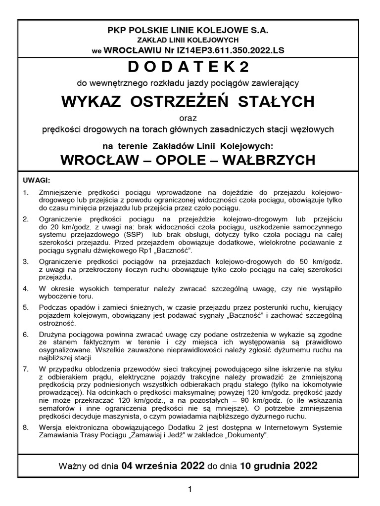 IDDE6 Dodatek 2 IZ Wrocław Z Popr 9 Od 10 X 22 | PDF