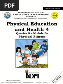 PE AND HEALTH 12 - Q3 - Module - 3a Student